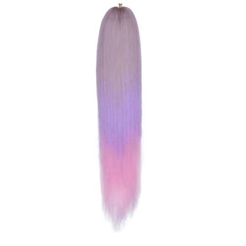 Jumbo Box Braids, 85 Gramm Haarverlängerung, 71 cm, synthetisch, vorgestreckt, Ombre, einfaches Flechthaar für Kinder, Lila, Pink, Blau – 613 Lavendel L, Pink Jumbo Box Braids, 85 Gramm Haarverlängerung, 71 cm, synthetisch, vorgestreckt, Ombre, einfaches Flechthaar für Kinder, Lila, Pink, Blau – 613 Lavendel L, Pink von WBLSPA