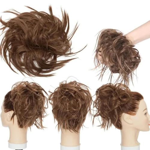 Synthetischer unordentlicher Haarknoten, elastisches Haarband, lockiges Haarteil für Frauen, Haargummi, Grau, Braun, Schwarz, Hochsteckfrisur, Donut-Chignon-Hellbraun-China Synthetischer unordentlicher Haarknoten, elastisches Haarband, lockiges Haarteil für Frauen, Haargummi, Grau, Braun, Schwarz, Hochsteckfrisur, Donut-Chignon-Hellbraun-China von WBLSPA