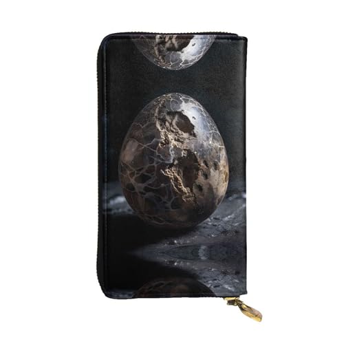 Dino Eggs bedruckte Clutch (19,1 x 10,4 cm) | Ledergeldbörse von WBQLSL