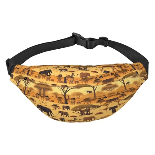 Große Gürteltasche für Jungen mit afrikanischem Grasland, geeignet für Sport, Laufen, Radfahren, Reisen, Angeln, Jungen Große Gürteltasche für Jungen mit afrikanischem Grasland, geeignet für Sport, Laufen, Radfahren, Reisen, Angeln, Jungen von WBQLSL