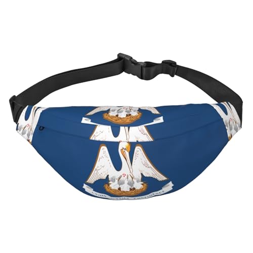 Louisiana State Flag Travel Crossbody Hüfttasche, geeignet für Sport, Laufen, Radfahren, Reisen, Angeln, Jungen, große Hüfttasche Louisiana State Flag Travel Crossbody Hüfttasche, geeignet für Sport, Laufen, Radfahren, Reisen, Angeln, Jungen, große Hüfttasche von WBQLSL