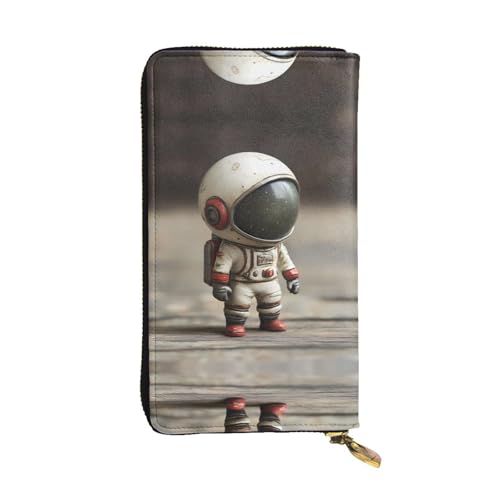 Mini-Astronauten-Geldbörse mit Reißverschluss, 19,1 x 10,4 cm lange Clutch, mehrere Fächer und großes Fassungsvermögen, ein gutes Geschenk für Freunde von WBQLSL