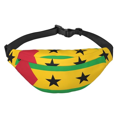 Reisetasche mit Flagge von Sao Tome und Principe, geeignet für Sport, Laufen, Radfahren, Reisen, Angeln, Jungen, große Hüfttasche Reisetasche mit Flagge von Sao Tome und Principe, geeignet für Sport, Laufen, Radfahren, Reisen, Angeln, Jungen, große Hüfttasche von WBQLSL