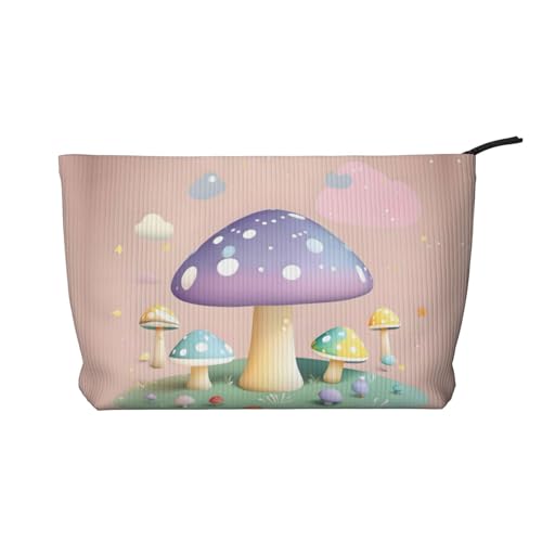 Tragbare Damen-Handtasche mit Reißverschluss, geeignet für Reisen und tägliche Aufbewahrung von Kosmetika, Cartoon-Pilz-Kosmetiktasche, Schwarz, Einheitsgröße, Schwarz, One Size Tragbare Damen-Handtasche mit Reißverschluss, geeignet für Reisen und tägliche Aufbewahrung von Kosmetika, Cartoon-Pilz-Kosmetiktasche, Schwarz, Einheitsgröße, Schwarz, One Size von WBQLSL