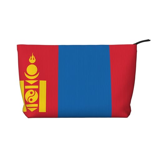 Tragbare Damen-Handtasche mit Reißverschluss, geeignet für Reisen und tägliche Aufbewahrung von Kosmetika, mongolische Flagge, Kord, Kosmetiktasche, Schwarz, Einheitsgröße, Schwarz, One Size Tragbare Damen-Handtasche mit Reißverschluss, geeignet für Reisen und tägliche Aufbewahrung von Kosmetika, mongolische Flagge, Kord, Kosmetiktasche, Schwarz, Einheitsgröße, Schwarz, One Size von WBQLSL