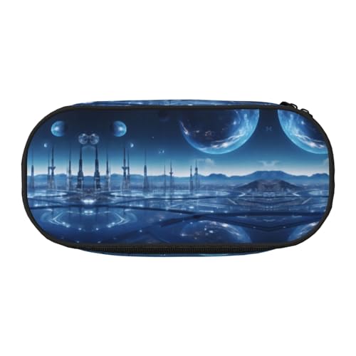 WBQLSL 3D World Federmäppchen mit großem Fassungsvermögen, mehrschichtige Trennwand, Schreibwaren-Aufbewahrungstasche – Unisex-Lern-Bürobedarf von WBQLSL