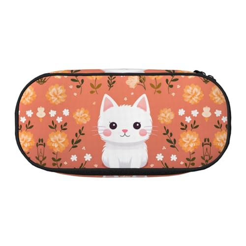 WBQLSL Animal Stickers Federmäppchen mit großem Fassungsvermögen, mehrschichtige Trennwand, Schreibwaren-Aufbewahrungstasche – Unisex-Lern-Bürobedarf von WBQLSL