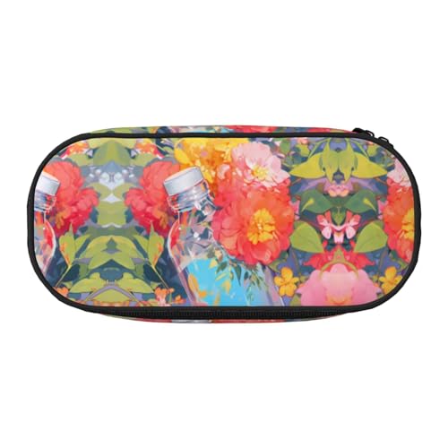 WBQLSL Buntes Federmäppchen mit großem Fassungsvermögen, mehrschichtige Trennwand, Schreibwaren-Aufbewahrungstasche – Unisex-Lern-Bürobedarf von WBQLSL