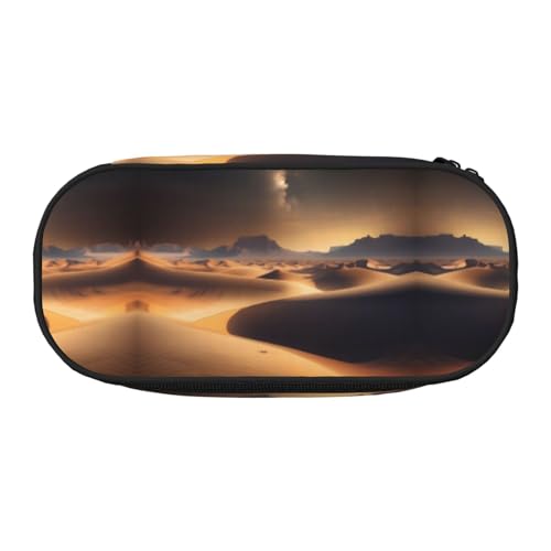 WBQLSL Desert Stars Federmäppchen mit großem Fassungsvermögen, mehrschichtige Trennwand, Schreibwaren-Aufbewahrungstasche – Unisex-Lern-Bürobedarf von WBQLSL