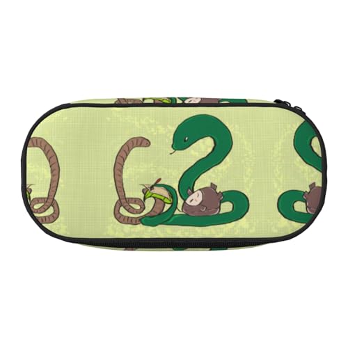 WBQLSL Federmäppchen mit Sonnenblumenkernen, Regenwurmschlange, großes Fassungsvermögen, mehrschichtige Trennwand, Schreibwaren-Aufbewahrungstasche – Unisex-Bürobedarf von WBQLSL