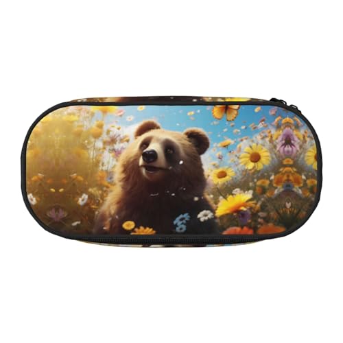 WBQLSL Federmäppchen mit großem Fassungsvermögen, mehrschichtige Trennwand, Schreibwaren-Aufbewahrungstasche – Unisex-Bürobedarf von WBQLSL