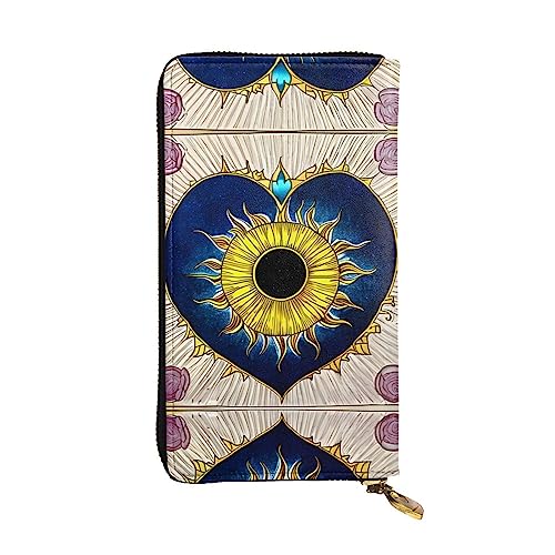 WBQLSL Geldbörse aus Leder mit Cartoon-Herz und Sonne, Reißverschluss, 19,1 x 10,4 cm lang, mehrere Fächer und großes Fassungsvermögen, ein gutes Geschenk für Freunde WBQLSL Geldbörse aus Leder mit Cartoon-Herz und Sonne, Reißverschluss, 19,1 x 10,4 cm lang, mehrere Fächer und großes Fassungsvermögen, ein gutes Geschenk für Freunde von WBQLSL