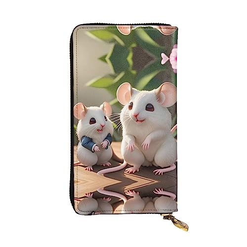 WBQLSL Geldbörse für Mutter und Kind, Leder, mit Reißverschluss, 19,1 x 10,4 cm lang, mehrere Fächer und großes Fassungsvermögen, ein gutes Geschenk für Freunde von WBQLSL