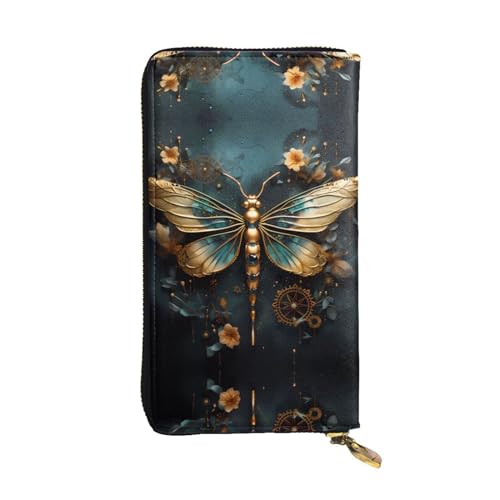 WBQLSL Goldfarbene, zarte Libellen-Geldbörse mit Reißverschluss, 19,1 x 10,4 cm lange Clutch, mehrere Fächer und großes Fassungsvermögen, ein gutes Geschenk für Freunde WBQLSL Goldfarbene, zarte Libellen-Geldbörse mit Reißverschluss, 19,1 x 10,4 cm lange Clutch, mehrere Fächer und großes Fassungsvermögen, ein gutes Geschenk für Freunde von WBQLSL