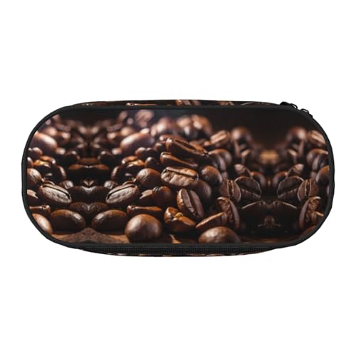 WBQLSL Kaffeebohnen Federmäppchen mit großem Fassungsvermögen, mehrschichtige Trennwand, Schreibwaren-Aufbewahrungstasche – Unisex-Lern-Bürobedarf von WBQLSL