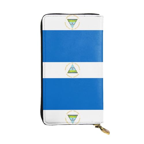 WBQLSL Leder-Geldbörse mit Flagge von Nicaragua, 19,1 x 10,4 cm lang, mehrere Fächer und großes Fassungsvermögen, ein gutes Geschenk für Freunde WBQLSL Leder-Geldbörse mit Flagge von Nicaragua, 19,1 x 10,4 cm lang, mehrere Fächer und großes Fassungsvermögen, ein gutes Geschenk für Freunde von WBQLSL