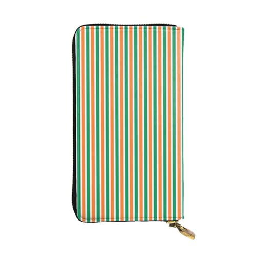 WBQLSL Ledergeldbörse mit irischer Flagge, 19,1 x 10,4 cm lang, mehrere Fächer und großes Fassungsvermögen, ein gutes Geschenk für Freunde WBQLSL Ledergeldbörse mit irischer Flagge, 19,1 x 10,4 cm lang, mehrere Fächer und großes Fassungsvermögen, ein gutes Geschenk für Freunde von WBQLSL