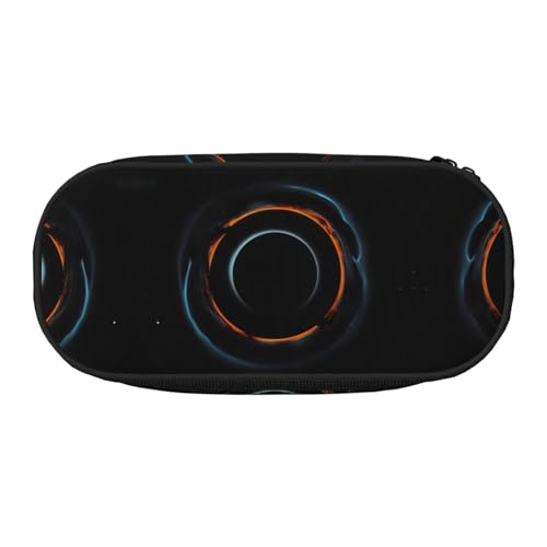 WBQLSL Mysterious Cosmic Federmäppchen mit schwarzen Löchern, großes Fassungsvermögen, mehrschichtige Trennwand, Schreibwaren-Aufbewahrungstasche – Unisex-Lern-Bürobedarf von WBQLSL