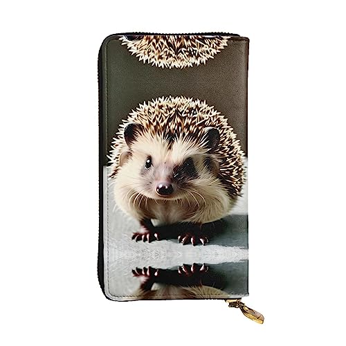 WBQLSL Niedliche Igel-Geldbörse aus Leder mit Reißverschluss, 19,1 x 10,4 cm lange Clutch, mehrere Fächer und großes Fassungsvermögen, ein gutes Geschenk für Freunde WBQLSL Niedliche Igel-Geldbörse aus Leder mit Reißverschluss, 19,1 x 10,4 cm lange Clutch, mehrere Fächer und großes Fassungsvermögen, ein gutes Geschenk für Freunde von WBQLSL