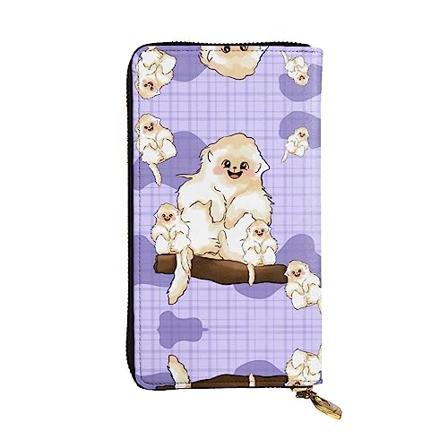 WBQLSL Niedliche goldene Geldbörse mit Reißverschluss, Leder, 19,1 x 10,4 cm lang, mehrere Fächer und großes Fassungsvermögen, ein gutes Geschenk für Freunde von WBQLSL