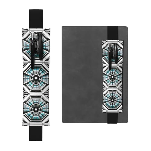 WBQLSL Octagon Building Pattern Elastic Band Pen Bag Suitable for Girls Birthday Gifts/Teacher's Day/Graduation Season Intimate Stationery Gift Box von WBQLSL