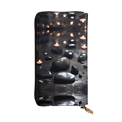 WBQLSL Schwarze Geldbörse aus Leder mit Herzmotiv, Reißverschluss, 19,1 x 10,4 cm lang, mehrere Fächer und großes Fassungsvermögen, ein gutes Geschenk für Freunde WBQLSL Schwarze Geldbörse aus Leder mit Herzmotiv, Reißverschluss, 19,1 x 10,4 cm lang, mehrere Fächer und großes Fassungsvermögen, ein gutes Geschenk für Freunde von WBQLSL