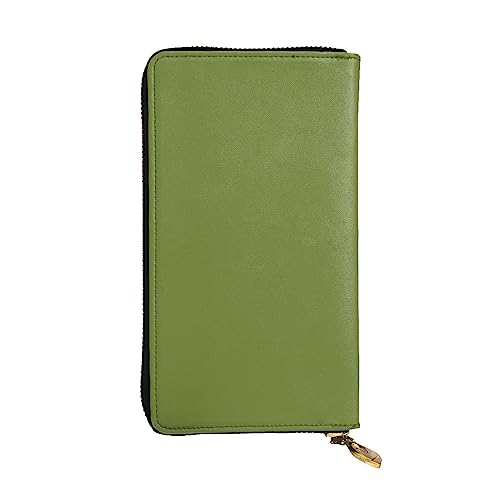 WBQLSL Solide dunkelgrüne Geldbörse aus Leder mit Reißverschluss, 19,1 x 10,4 cm lange Clutch, mehrere Fächer und großes Fassungsvermögen, ein gutes Geschenk für Freunde WBQLSL Solide dunkelgrüne Geldbörse aus Leder mit Reißverschluss, 19,1 x 10,4 cm lange Clutch, mehrere Fächer und großes Fassungsvermögen, ein gutes Geschenk für Freunde von WBQLSL