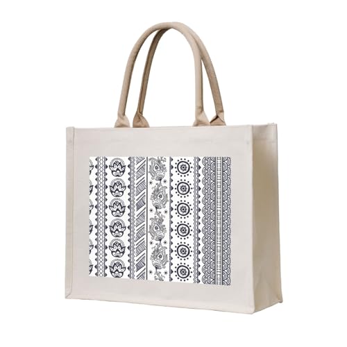 WBQLSL Stoffmuster. Webp Bedruckte Canvas-Tragetasche, leichte Aufbewahrungstasche, perfekt für den Strand, Picknicks und den täglichen Einkauf von WBQLSL