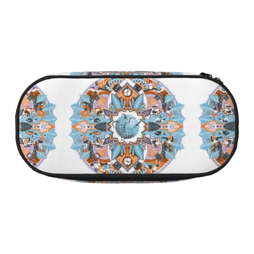 WBQLSL Stoffmuster. Webp Federmäppchen mit großem Fassungsvermögen, mehrschichtige Trennwand, Schreibwaren-Aufbewahrungstasche – Unisex-Bürobedarf von WBQLSL