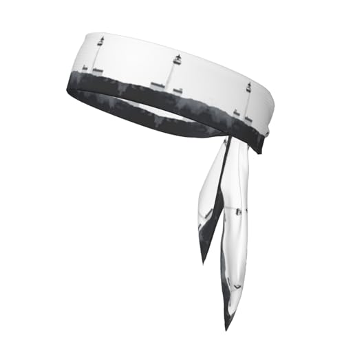 WBQLSL Tennis Sport Stirnband, Unisex Fitness Sport Doppelseitiges Stirnband, Spielball, Morgenlauf Leuchtturm Muster von WBQLSL