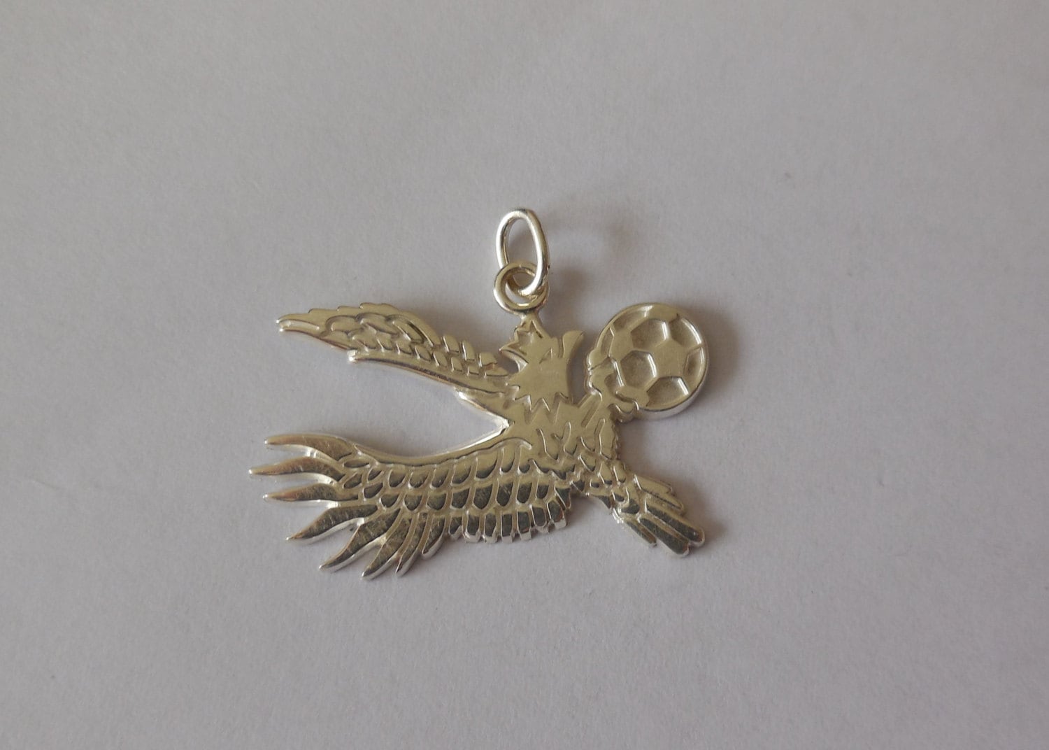 sterling Silber Anhänger, Halskette, Sport Award, Fußball Solides Silber, Fans, Supporter sterling Silber Anhänger, Halskette, Sport Award, Fußball Solides Silber, Fans, Supporter von WBcoraljewelry
