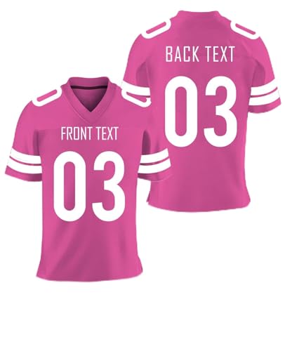 Personalisiert American Football Trikot Personalisierbar Teamname und Nummerm Fußballtrikot Anpassbare Sportuniform für Jugendliche Männer Frauen Geschenk von WBgjsnklbnl