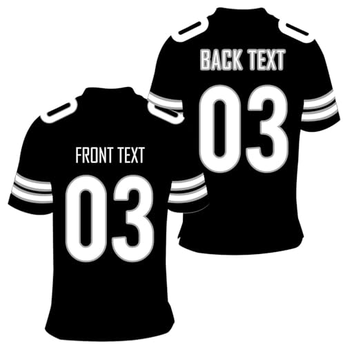 Personalisiert American Football Trikot Personalisierbar Teamname und Nummerm Fußballtrikot Anpassbare Sportuniform für Jugendliche Männer Frauen Geschenk von WBgjsnklbnl