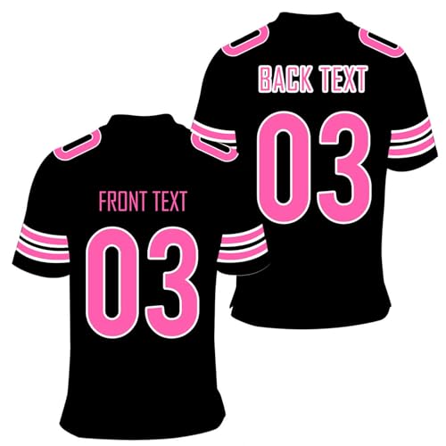 Personalisiert American Football Trikot Personalisierbar Teamname und Nummerm Fußballtrikot Anpassbare Sportuniform für Jugendliche Männer Frauen Geschenk von WBgjsnklbnl