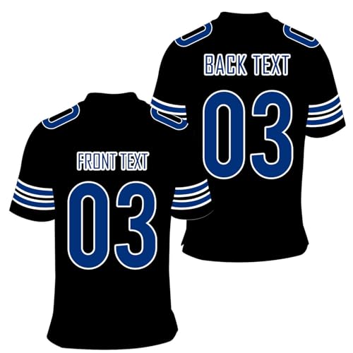 Personalisiert American Football Trikot Personalisierbar Teamname und Nummerm Fußballtrikot Anpassbare Sportuniform für Jugendliche Männer Frauen Geschenk von WBgjsnklbnl