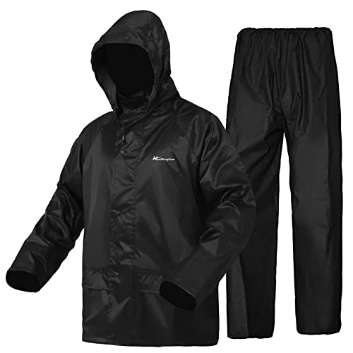 WCBDUT Herren Regenanzug Regenanzug Wasserdicht Jacke & Hose Anzug Set Windabweisend Leicht Atmungsaktiv Regenmantel, Schwarz , M WCBDUT Herren Regenanzug Regenanzug Wasserdicht Jacke & Hose Anzug Set Windabweisend Leicht Atmungsaktiv Regenmantel, Schwarz , M von WCBDUT