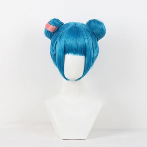 WCCNKK Anime Cosplay Perücke Arcane 2 Jinx Blaue Kugelkopfperücke Halloween Kostüm Cosplay Perücke, Für Party Karneval Weihnachten, Dekorative Accessoires, Anime-Geschenke, Mit Perückenkappe WCCNKK Anime Cosplay Perücke Arcane 2 Jinx Blaue Kugelkopfperücke Halloween Kostüm Cosplay Perücke, Für Party Karneval Weihnachten, Dekorative Accessoires, Anime-Geschenke, Mit Perückenkappe von WCCNKK