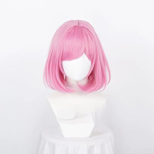 WCCNKK Anime Cosplay Perücke for Project Sekai Otori Emu Cosplay-Perücke, Rosa Kurze Haare, Kostümparty, Anime-Show, Cosplay-Event, Geschenk Für Anime-Fans von WCCNKK