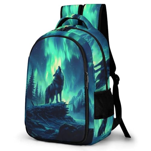 WCEECE Mädchen Rucksack Wolf Wölfe Rucksack Für Kinder Von 10 Bis 11 Jahren Tier Ranzen Leichter Reise Outdoor Freizeit von WCEECE