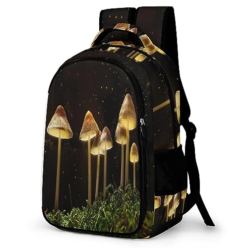 WCEECE Rucksack,Damen & Herren Backpack Mit Pilze Aufdruck,Unisex Daypack Schulrucksack,Wasserdichter Tagesrucksack Für Freizeit Schule Job von WCEECE