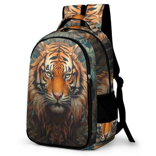 WCEECE Rucksack Herren Animal Tiger Schulrucksack, Laptop-Rucksack Für Jungen Mädchen Für Unisex College-Rucksack Daypack von WCEECE