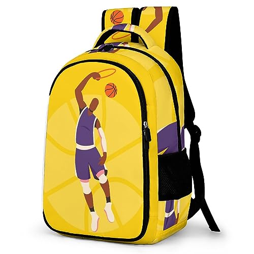 WCEECE Rucksack Herren Basketball Schulrucksack, Laptop-Rucksack Für Jungen Mädchen Für Unisex College-Rucksack Daypack von WCEECE