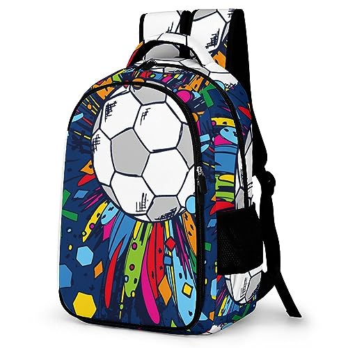 WCEECE Rucksack Herren Fußball Schulrucksack, Laptop-Rucksack Für Jungen Mädchen Für Unisex College-Rucksack Daypack von WCEECE