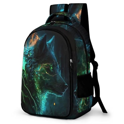 WCEECE Rucksack Herren Tier Wolf Wölfe Schulrucksack, Laptop-Rucksack Für Jungen Mädchen Für Unisex College-Rucksack Daypack von WCEECE