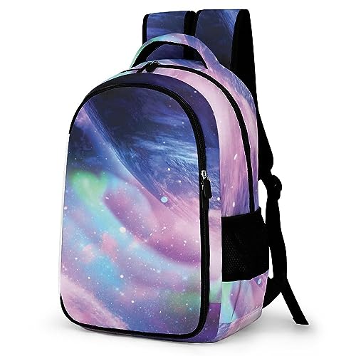 WCEECE Rucksack Jungen Schulrucksack Mädchen Teenager Jugendliche Coole Schule Daypacks Kinder Galaxie Wolf Schultasche Outdoor Camping Groß Schulranzen Wasserdicht Ranzen Schultertaschen von WCEECE
