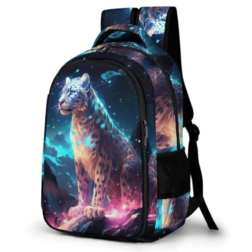 WCEECE Schulrucksack Für Jungen Mädchen Tiger Schulrucksack Tier Druck Rucksack Jugendlichen Schultasche Outdoor Daypack von WCEECE