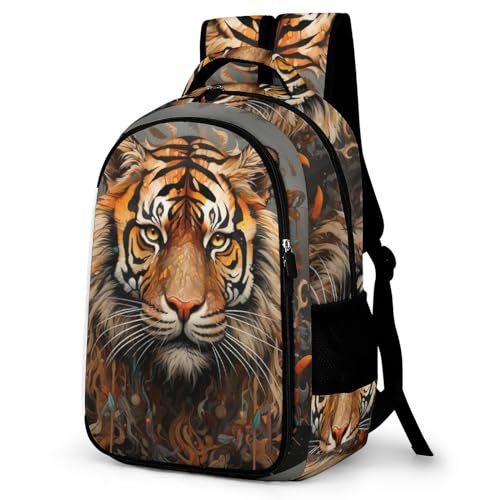WCEECE Schulrucksack Jungen Teenager Mädchen Schultaschen Kinder Animal Tiger Rucksäcke Wasserdicht Leichtgewicht Schulranzen Groß Für Schule Geschenke von WCEECE