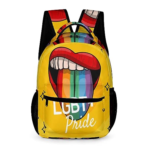 ZEMECS Schulrucksack Jungen Teenager Mädchen Schultaschen Kinder Lgbt Pride Rucksäcke Wasserdicht Leichtgewicht Schulranzen Groß Für Schule Geschenke von WCEECE