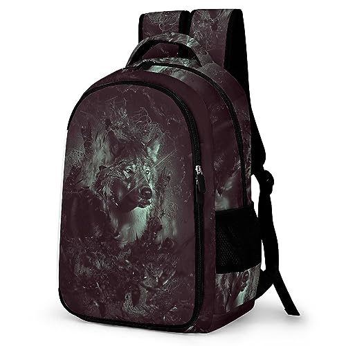 WCEECE Schulrucksack Jungen Teenager Mädchen Schultaschen Kinder Tier-Wolf Rucksäcke Wasserdicht Leichtgewicht Schulranzen Groß Für Schule Geschenke von WCEECE