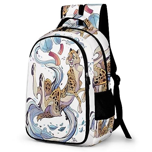 WCEECE Schulrucksack Jungen Teenager Personalisierter Tier Geparden Schulranzen Wasserdichter Großer Rucksack Jugend,Kinderrucksack von WCEECE